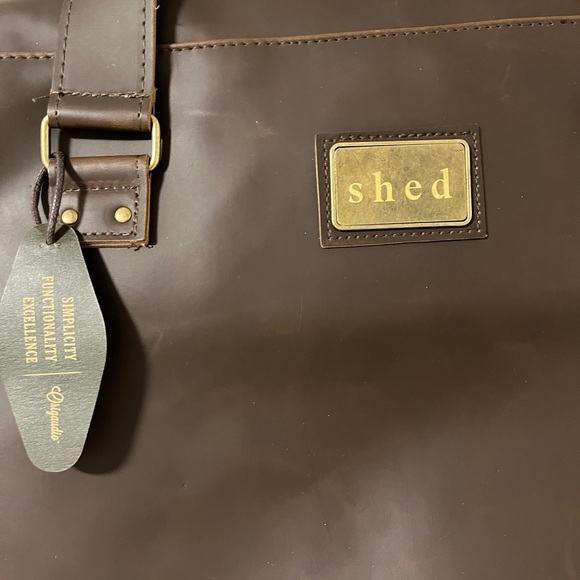 Leather Messenger Bag Laptop‎ Travel Crossbody or handle design Large 20x12x8w - Picture 2 of 5